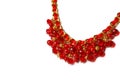 Beautiful red necklace and bracelet on a mannequin Royalty Free Stock Photo