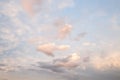 Beautiful red, pink. blue unusual feather clouds against the sky in sunrise, sunset, climate change, global warming