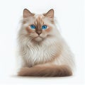 Beautiful Red Point Neva Masquerade Cat with Blue Eyes for Pet Lovers.
