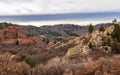 Beautiful red sandstone rock formation in Roxborough State Park, Colorado Royalty Free Stock Photo