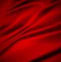 Beautiful Red Silk.Drapery Textile Background