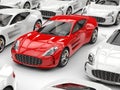 Beautiful red sports car Royalty Free Stock Photo