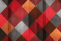Beautiful Red Tartan Fabric Background with Cozy Design and Elegant Symmetrical Pattern Texture Royalty Free Stock Photo