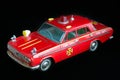 A beautiful red vintage  tin toy fire engine Royalty Free Stock Photo