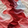 Beautiful red and white swirling paper abstract pattern (tiled)