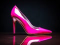 beautiful red women's high-heeled shoes Royalty Free Stock Photo