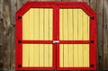 Beautiful Red and Yellow Barn Doors