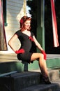 Beautiful redhead pinup girl Royalty Free Stock Photo