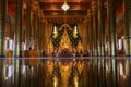 Beautiful reflection of Buddha staue