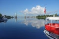 Beautiful reflection of Cape Fear Memorial bridge.