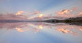 Beautiful reflection of clouds in a rural place at Kota Marudu