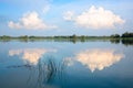 Beautiful reflection of clouds in water