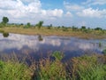 This is the beautiful reflection cloudy sky