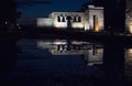 Beautiful reflection of a Temple of Debod on the water in Madrid, Spain Royalty Free Stock Photo