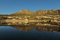 Beautiful reflections of an ancient mountain range Royalty Free Stock Photo