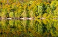 Beautiful reflections on the lake at sunset over the mountains Royalty Free Stock Photo