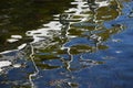 Beautiful Reflections On The Water Surface Of A Lake, Abstract B