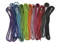 Beautiful reflective shoelaces line the rainbow colors