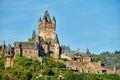 Beautiful Reichsburg castle on a hill in Cochem, Germany