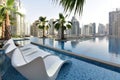 Beautiful Relaxing Inifinte Pool in Dubai Apartment