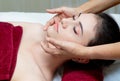 Relaxing woman getting spa massage Royalty Free Stock Photo