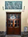 Beautiful relief above the front door of the house