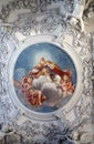 Beautiful religious fresco in Benediktbeuern, Germany