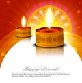 Beautiful religious oil lamp with diwali diya