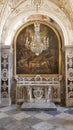 A beautiful religious painting above an altar from St. Andrew Cathedral, Amalfi Coast, Italy