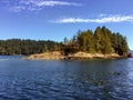 The beautiful remote small Alexander island, in West Bay, off of Gambier Island