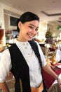 Beautiful restaurant staff Royalty Free Stock Photo