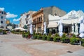 Beautiful restaurants in Ovidiu central historic square, Constanta.