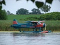 Beautiful restored de Havilland DHC-2 Beaver float plane. Royalty Free Stock Photo