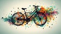 a beautiful retro inspired bicycling in a modern design, ai generated image