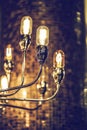 Beautiful retro luxury light lamp decor glowing Royalty Free Stock Photo