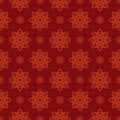 Beautiful retro seamless pattern, vintage texture. Red pattern with hearts.