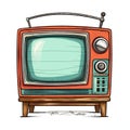 beautiful Retro TV clipart illustration