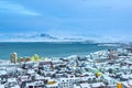 Beautiful Reykjavik city skyline Royalty Free Stock Photo