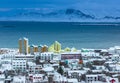 Beautiful Reykjavik city skyline Royalty Free Stock Photo