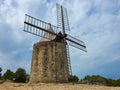 Beautiful Ribet mill known as the Daudet mill, this windmill of Provence is the most famous of the Fontvieille mills