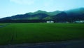 Beautiful Rice Fields and Mountain`s View