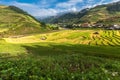 Beautiful Rice Terraces, South East Asia,Vietnam. Royalty Free Stock Photo