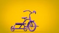 Beautiful rich purple toy tricycle