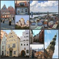 Beautiful Riga, Latvia, views of the old city, collage