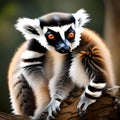 Beautiful ring tail lemur - ai generated image