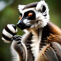 Beautiful ring tail lemur - ai generated image Royalty Free Stock Photo