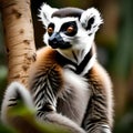 Beautiful ring tail lemur - ai generated image Royalty Free Stock Photo
