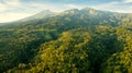 Beautiful Rinjani mountain under blue sky