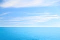 Beautiful ripply sea under sky with clouds Royalty Free Stock Photo