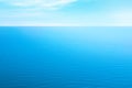 Beautiful ripply sea under sky with clouds Royalty Free Stock Photo